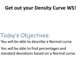 Normal curves - Greer Middle College