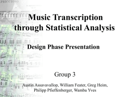 MUSE Music Transcription through statistical analysis