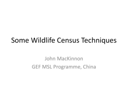 Animal Census techniques