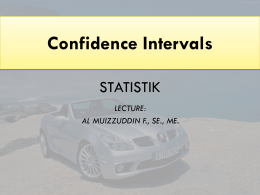 Confidence Intervals for the Mean (Large Samples)