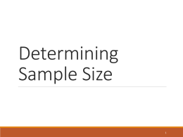 Determining Sample Sizex