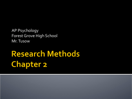 Ch 2 Notes Research MethodsFinal