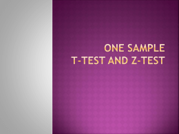 1 sample z or t test