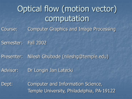 Optical flow (motion vector) computation