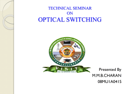optical switches - 123seminarsonly.com