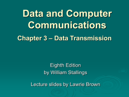 Chapter 3 - William Stallings, Data and Computer Communications