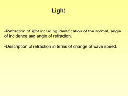 Refraction ppt - Kelso High School