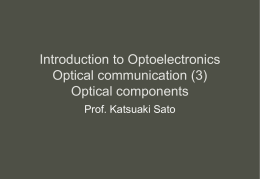 Introduction to Optoelectronics Optical communication (3)