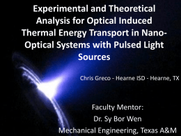 Experimental and Theoretical Analysis for Optical Induced