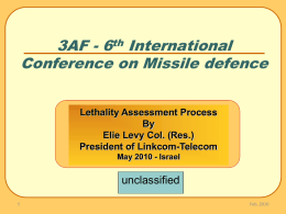 3AF - 6th International Conference on Missile defence