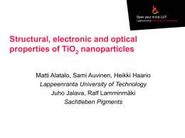Structural, electronic and optical properties of TiO2