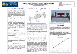 Study of the Faraday Effect In the Laboratory Conducted by