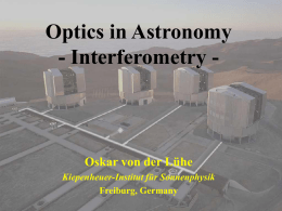 Optics in Astronomy