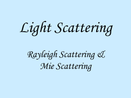 Light Scattering - The University of Oklahoma Department
