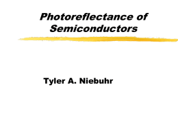 Photoreflectance of Semiconductors