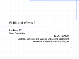 Fields and Waves I Lecture - Rensselaer Polytechnic Institute