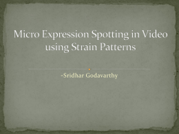 Micro expression Detection using Strain Patterns