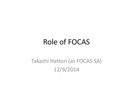 Role of FOCAS - Subaru Telescope