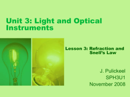 Unit 3: Light and Optical Instruments
