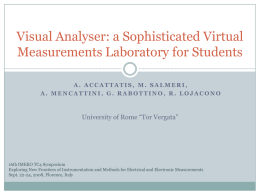 Visual Analyser: a Sophisticated Virtual Measurements