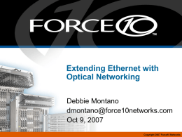 Extending Ethernet with Optical Networking