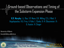 Ground-based Observations & Timing of the Substorm Expansion