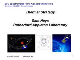Thermal Strategy Sam Heys, RAL