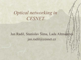 Optical networking in CESNET