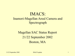 SAC report - Instrumentation Projects
