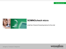 SOMNOcheck micro small two Channel Screening device for the wrist