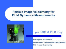 Particle image velocimetry (PIV)