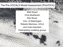 VOCALS model assessments (preVOCA and VOCA)