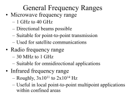 General Frequency Ranges