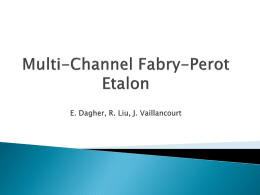 Multi-Channle Fabry Perot Etalon