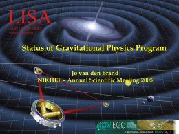 Gravitational physics program