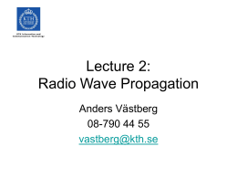 Lecture 2: Radio Wave Propagation