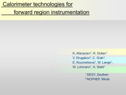 Calorimeter technologies for forward region instrumentation
