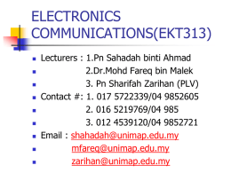 electronics communications(ekt313)