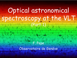 Astronomical spectroscopy