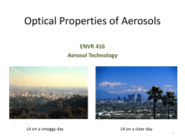 Optical Properties of Aerosols