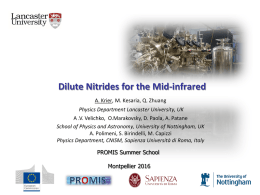 Anthony Krier: Dilute Nitrides for the Mid-infrared