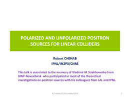 polarized and unpolarized positron sources for linear colliders