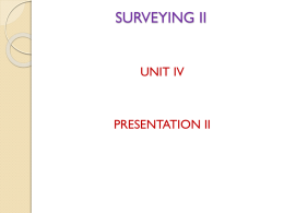 Surveying II Presentation II