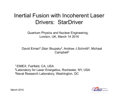 Beam Uniformity of IFE Lasers