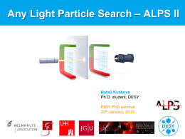 Any Light Particle Search - (ALPS) experiment