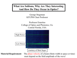 What are solitons
