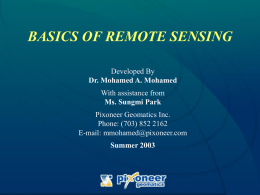 basics of remote sensing