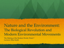 Nature and the Environment: The Biological Revolution and Modern