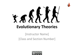 Evolutionary Theories