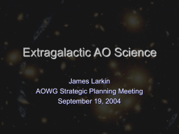 Extragalactic AO Science